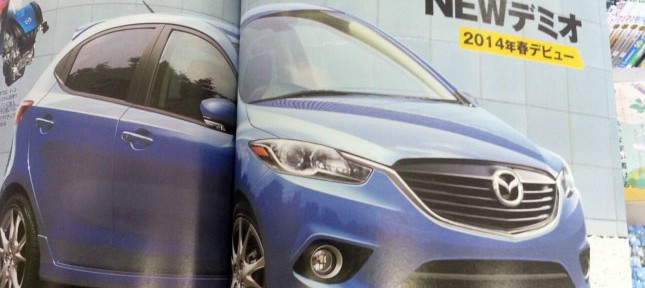 مازدا 2014 2 المجددة كلياً ظهرت في مجلة يابانية للسيارات Mazda2 2014