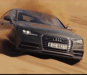 "فيديو" اودي تقوم بتجربة سيارتها A7 Sportback على الكثبان الرملية في مدينة دبي 3