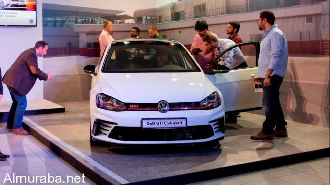 Golf GTI enthusiasts get up close to the Golf GTI Clubsport at Al Nabooda Automobiles showroom in Dubai