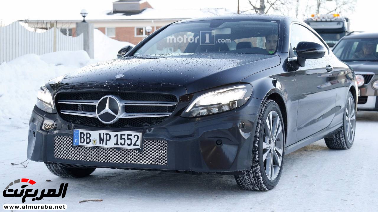 "صور تجسسية" أثناء اختبار فيس ليفت "مرسيدس بنز" سي كلاس كوبيه 2019 Mercedes-Benz C-Class Coupe 6