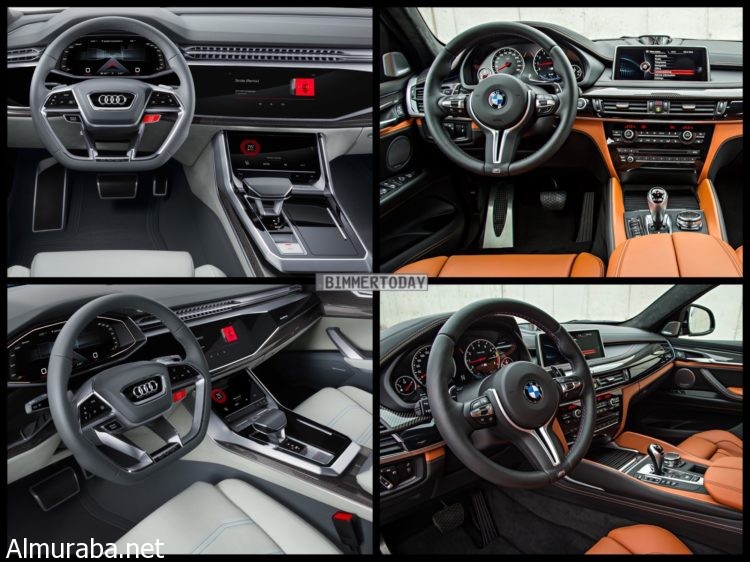 "بالصور" مقارنة بين كونسبت "أودي" Q8 و "بي إم دبليو" Audi Vs. BMW X6 M 4