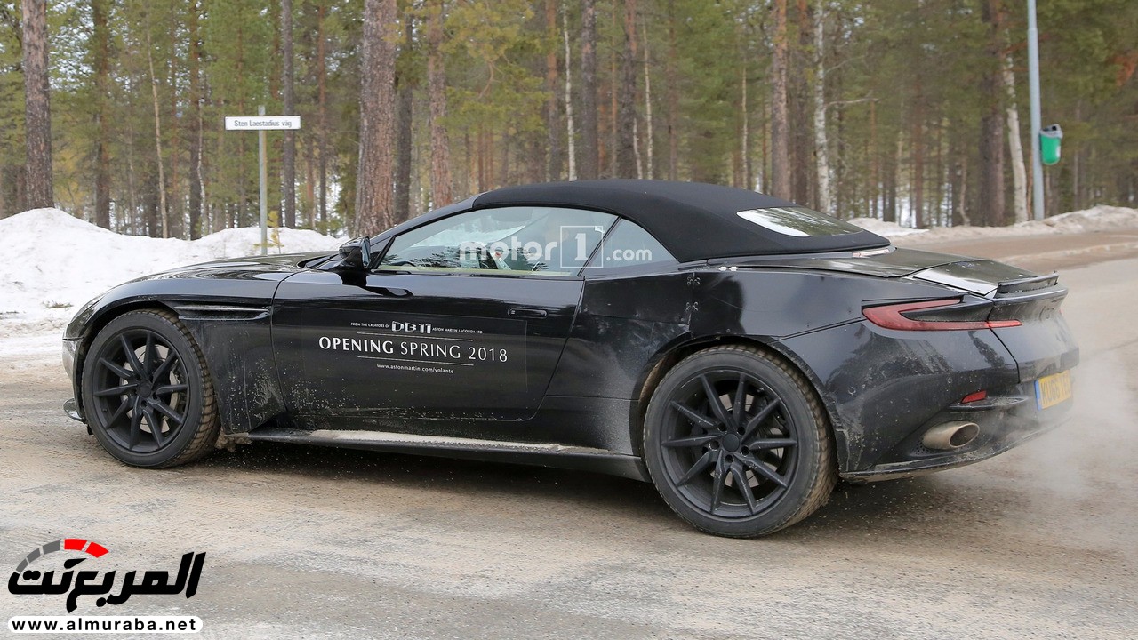 "صور تجسسية" أثناء اختبار "أستون مارتن" DB11 فولانتي بتمويهات خفيفة Aston Martin DB11 Volante 2019 44