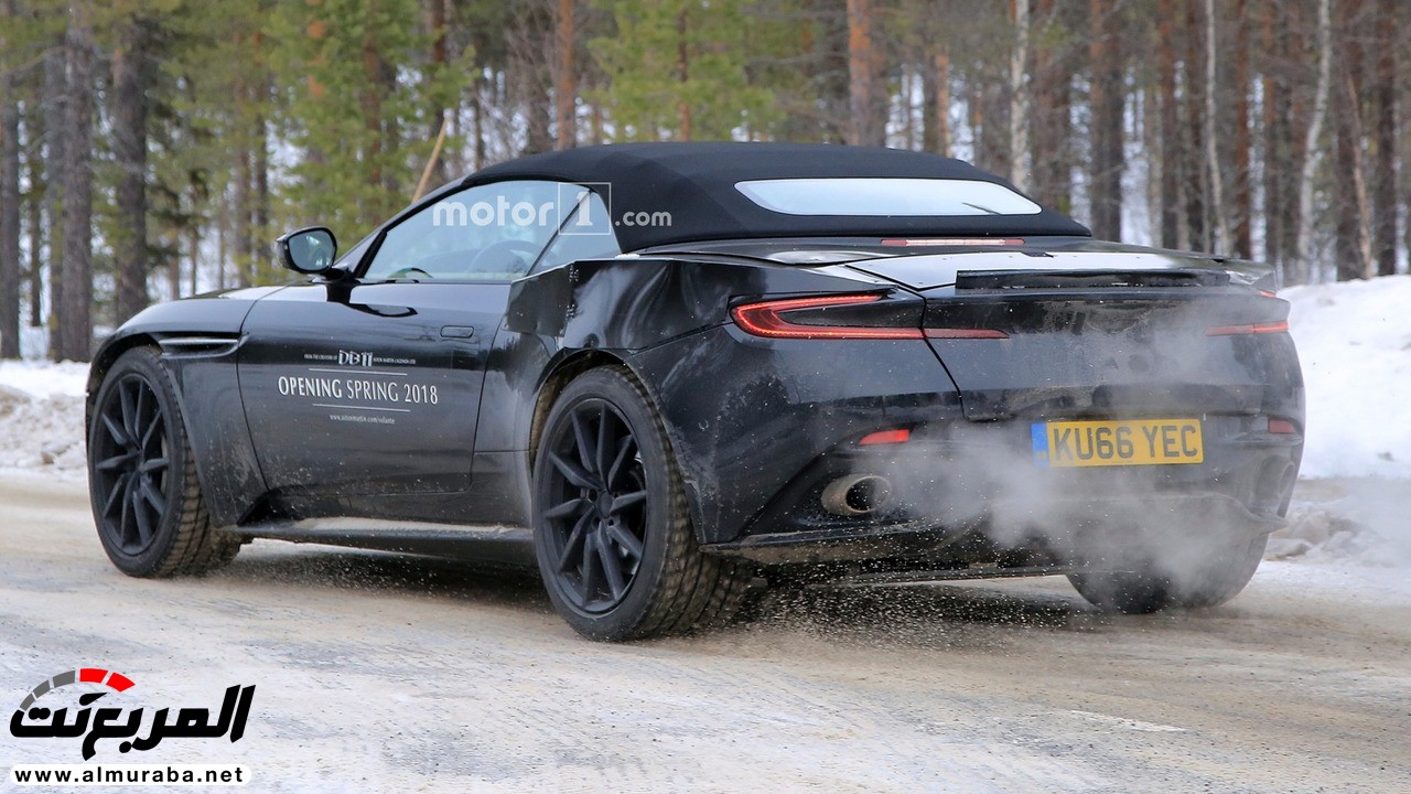 "صور تجسسية" أثناء اختبار "أستون مارتن" DB11 فولانتي بتمويهات خفيفة Aston Martin DB11 Volante 2019 41