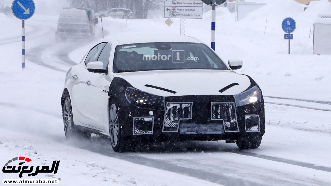 رصد "مازيراتي" جيبلي المحدثة 2018 أثناء اختبارها على طرق السويد الثلجية Maserati Ghibli 2