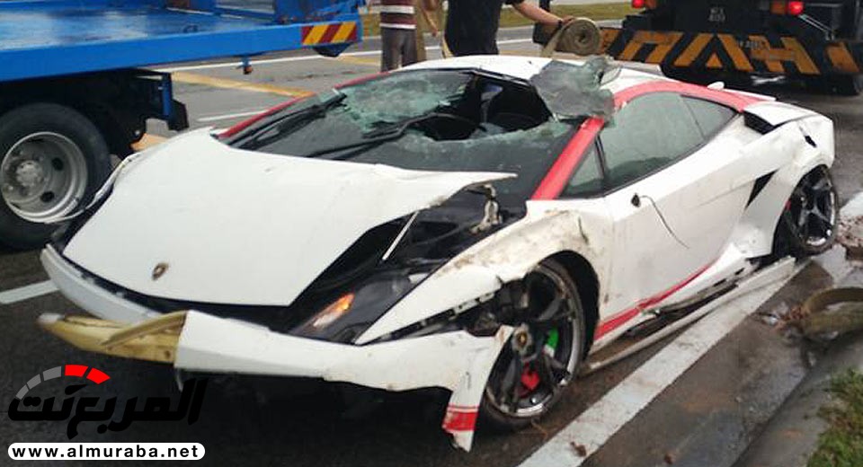 "بالصور والفيديو" شاهد "لامبورجيني" جالاردو مملوكة لمراهق تدمر تماما في حادث بماليزيا Lamborghini Gallardo 1