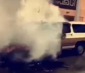 "فيديو" نجاة سائق مركبة “جمس” من الموت بعد تعرض مركبته لحريق جزئي بمكة المكرمة 1