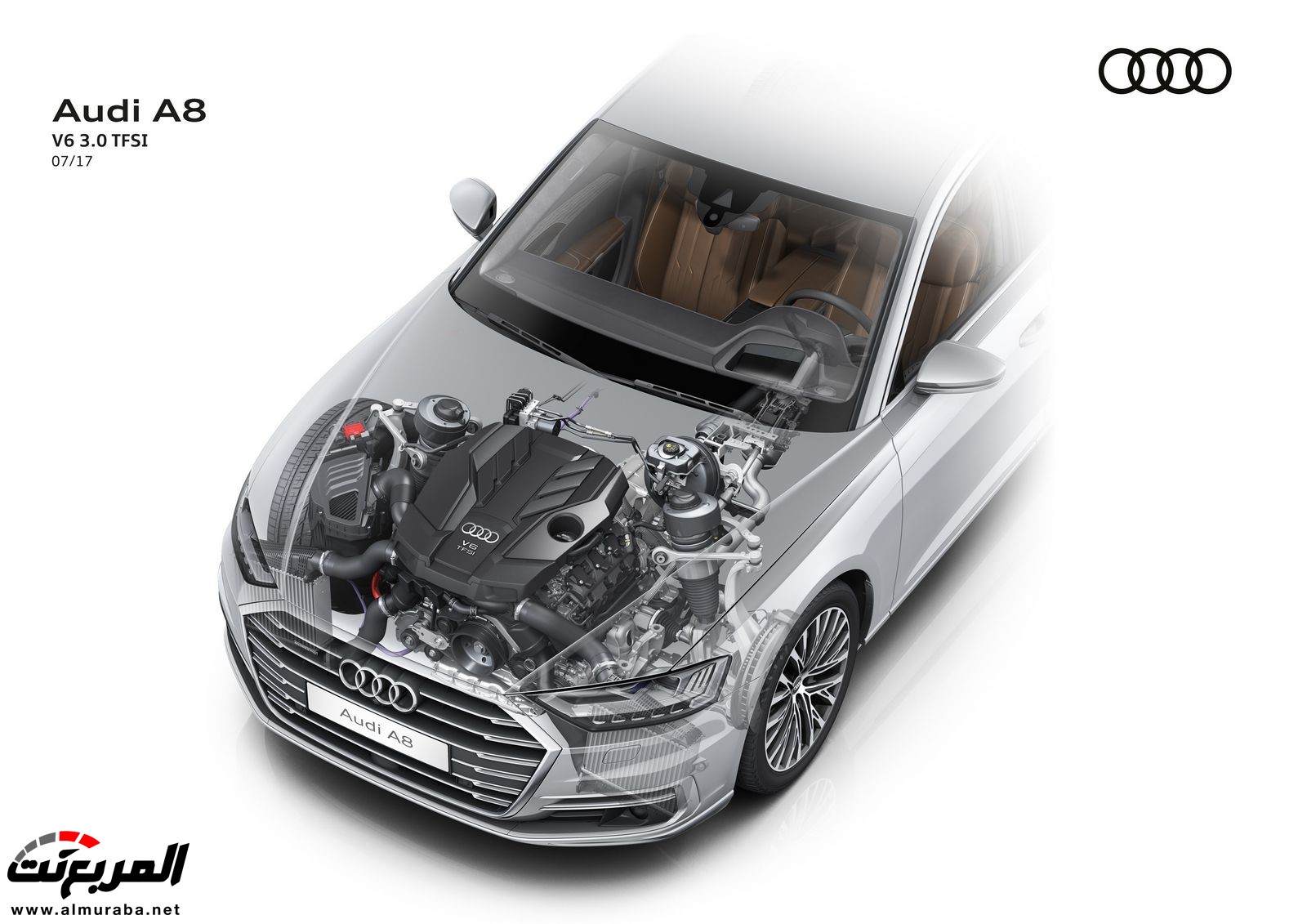 أودي A8 2018 الجديدة كلياً تكشف نفسها بتصميم وتقنيات متطورة "معلومات + 100 صورة" Audi A8 100