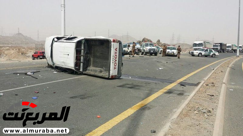 انفجار إطار سيارة وهي في طريقها باتجاه عرفة يؤدي إلى مصرع شخصين 2