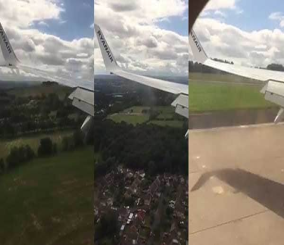 "فيديو" شاهد لحظة صرخة ركاب طائرة أيرلندية إثر اصطدام عنيف لعجلاتها بأرض المطار 1