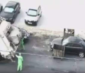 "فيديو" شاهد كيف انتقم عمال شاحنة من صاحب سيارة بالأردن 3