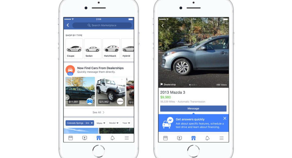 فيسبوك يريد أن يبيع لك سيارتك القادمة 1