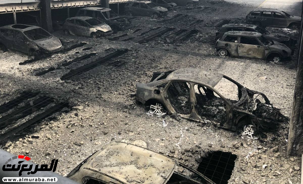 "بالفيديو والصور" 1,400 سيارة دمرت بالكامل بحريق مرآب في ليفربول 12