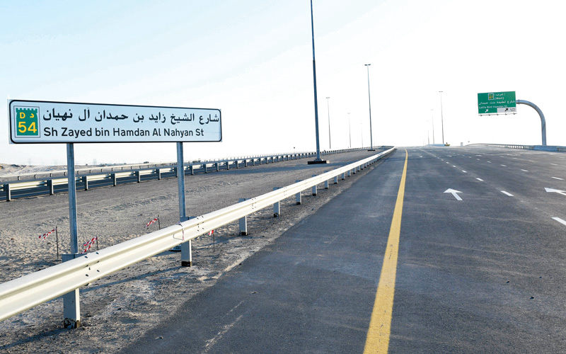 "طرق دبي" تعلن افتتاح شارع الشيخ زايد بن حمدان آل نهيان 5