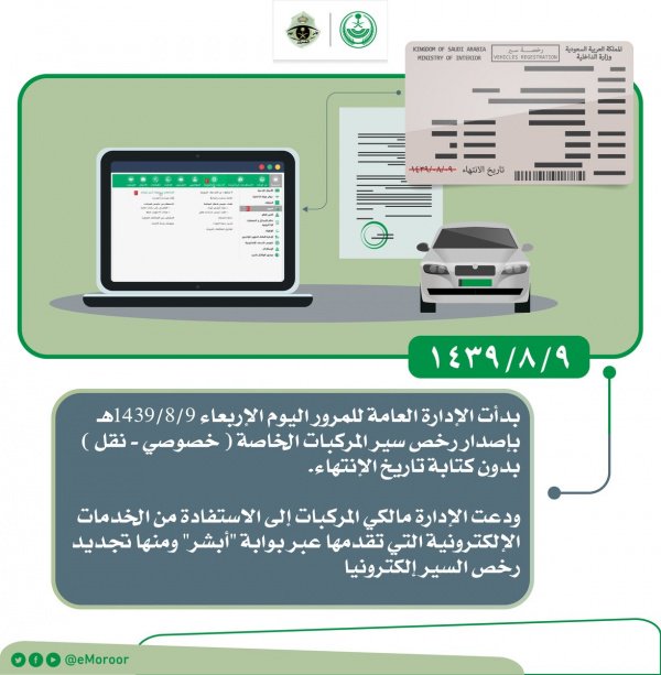 البدء في إصدار رخص قيادة سعودية دون تاريخ إنتهاء 2