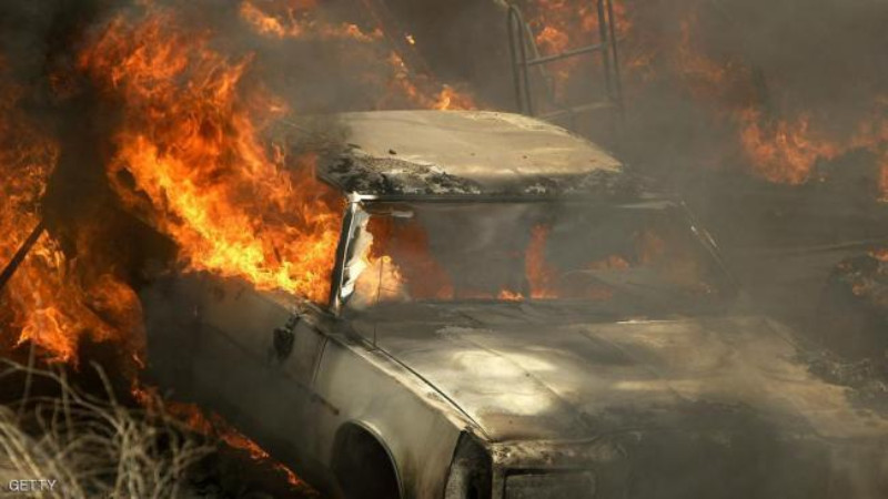 مواطن يحرق سيارة زوجته لرفضه قيادة المرأة للسيارة!
