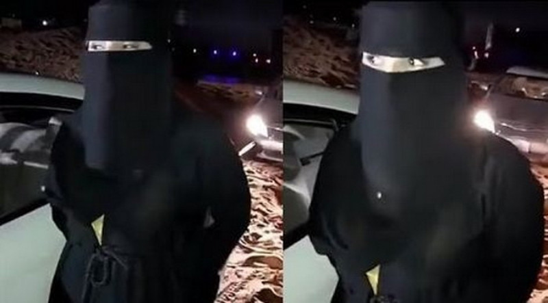 "بالفيديو" فتاة سعودية تنقذ سيارة شباب علقت في الرمال 1