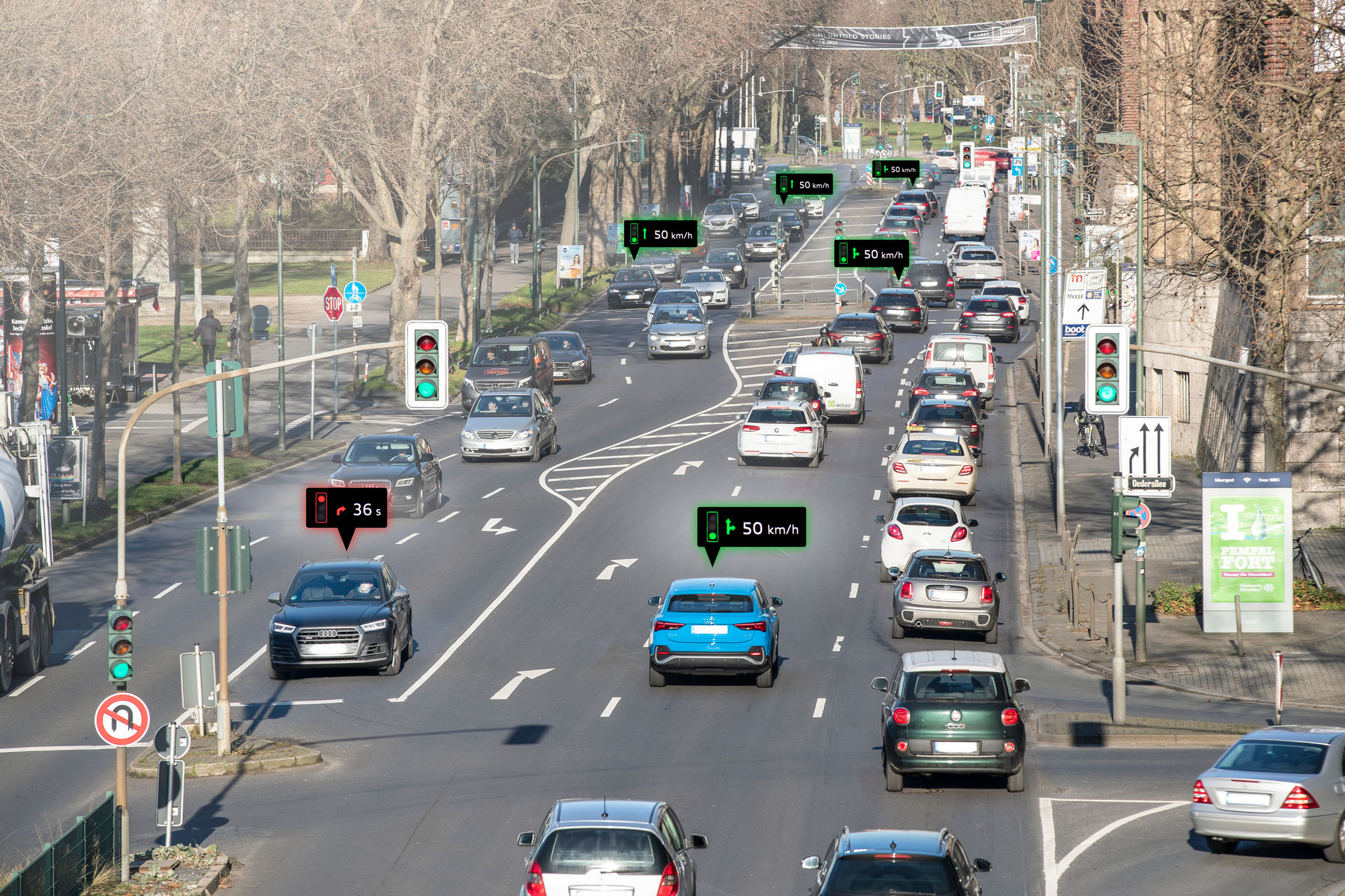 سيارات اودي تبدأ بالتواصل مع إشارات المرور في ألمانيا! 11