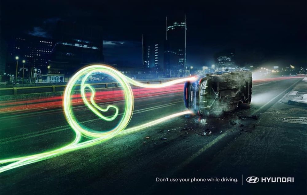 “بالصور” حملة مبتكرة من هيونداي للتوعية بخطر استخدام الجوال أثناء القيادة