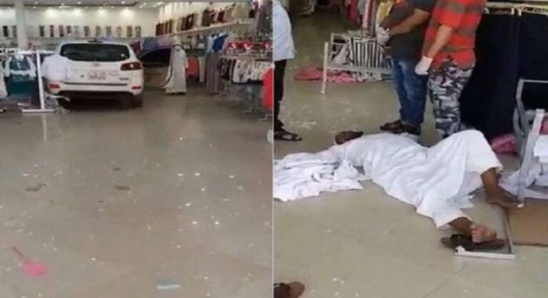 "بالفيديو" اقتحام سيارة لمحل ملابس بالدمام وإصابة أحد الأشخاص 3