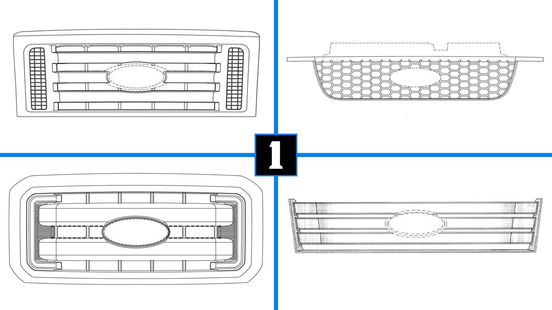 فورد تسجل براءة اختراع لأربع تصاميم جديدة للشبك الأمامي 11