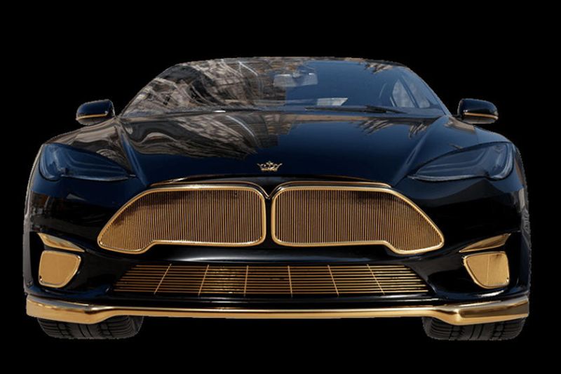 سيارة تيسلا مغطاة بالذهب سعرها يتجاوز مليون ريال! 6