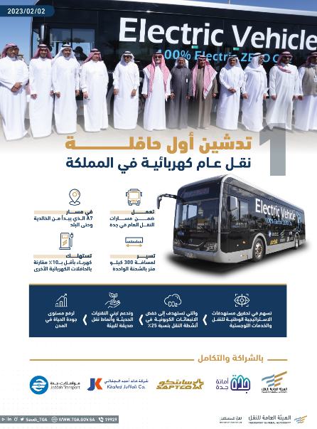 "النقل" تدشن أول حافلة ركاب كهربائية في المملكة 11
