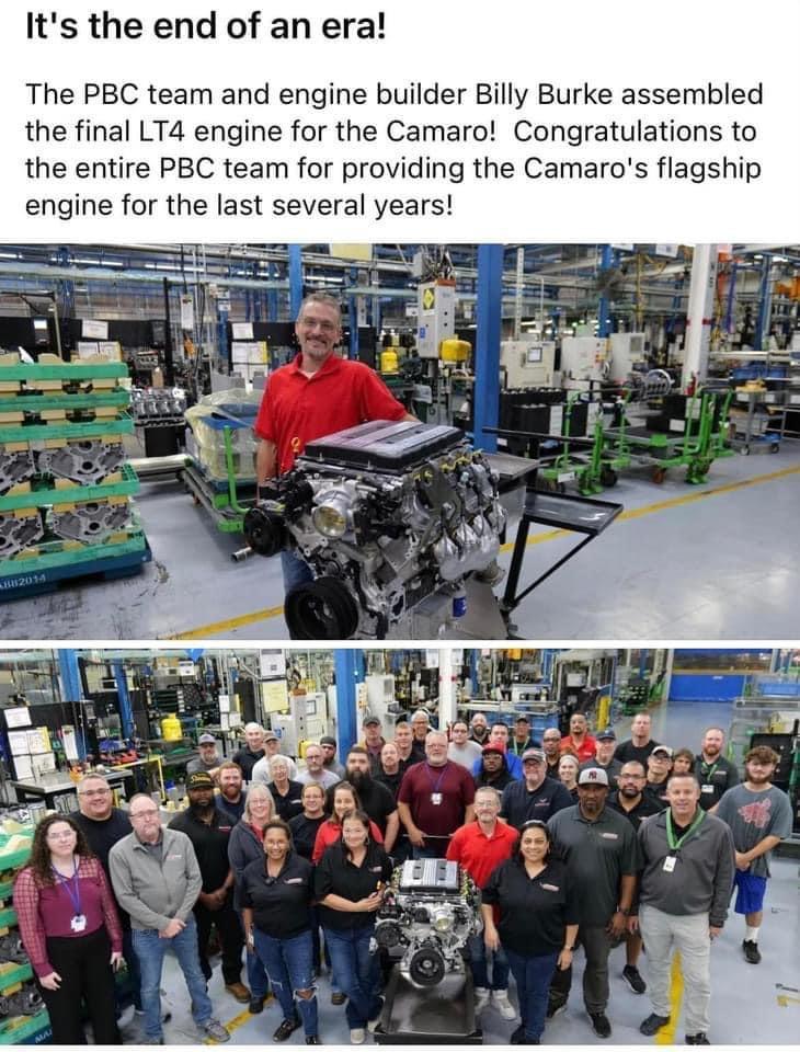 شيفروليه تحتفل بصنع آخر محرك 8 سلندر سوبرتشارجر لكمارو 2
