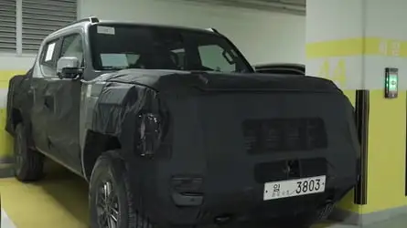 شاحنة كيا الجديدة تظهر في فيديو تجسسي جديد في كوريا 1