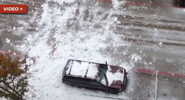 “بالفيديو” جليد الشتاء يعطي درس قاسي لأفخم السيارات