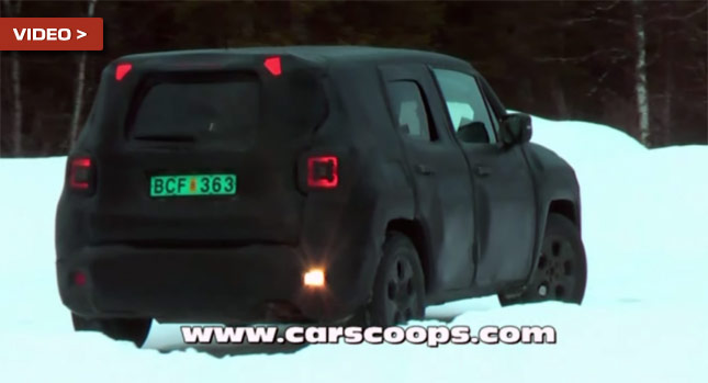 "فيديو تجسسي" يلتقط سيارة جيب جيبستر SUV القادمة اثناء اختبارها على الثلج في شمال أوروبا 2