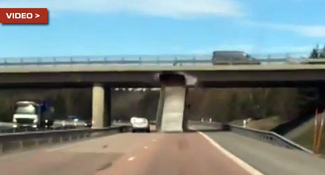 "فيديو" هذا مايحدث عندما تصطدم شاحنة بجسر ستوكهولم في السويد! 3