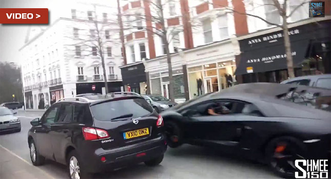 "بالفيديو" حادث لامبورجيني افنتادور مباشرة في مدينة لندن اثناء لحظة التصوير 3