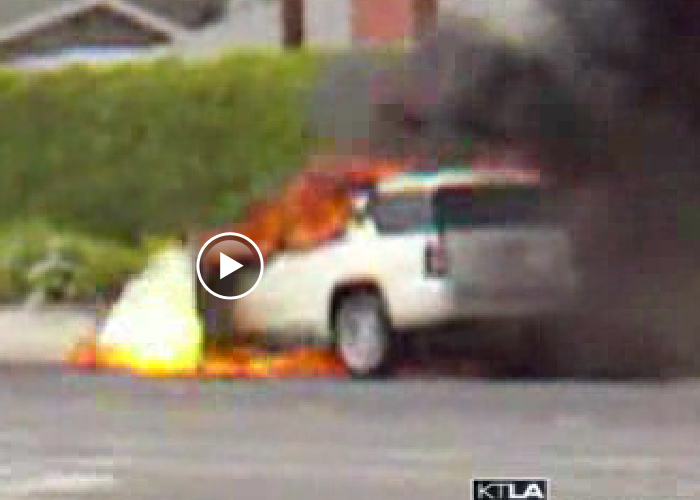 “فيديو” شاهد جمس يوكن 2015 تنفجر وتحترق خلال اختبارها GMC Yukon
