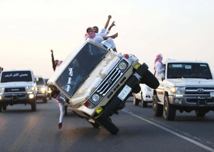 “صورة” سيارة سعودية على قائمة واشنطن بوست لأفضل الصور لعام 2014