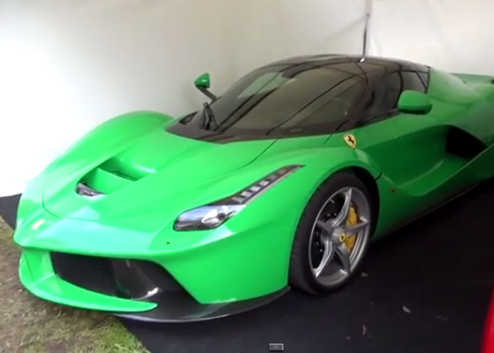"فيديو" فيراري لافيراري باللون الأخضر الجديد تظهر في سباق جودوود للسرعة 5